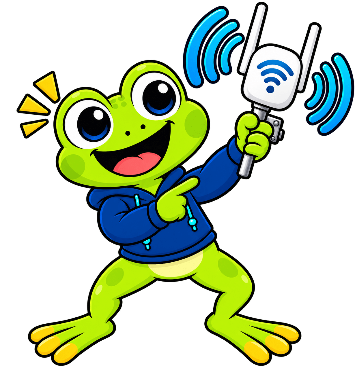 Mascotte Hopy con antenna